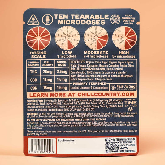 25mg Apple Cinnamon Gummies - Case of (20) 1ct Bags