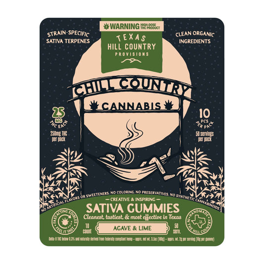 25mg Agave & Lime Gummies - Case of (10) 10ct Bags