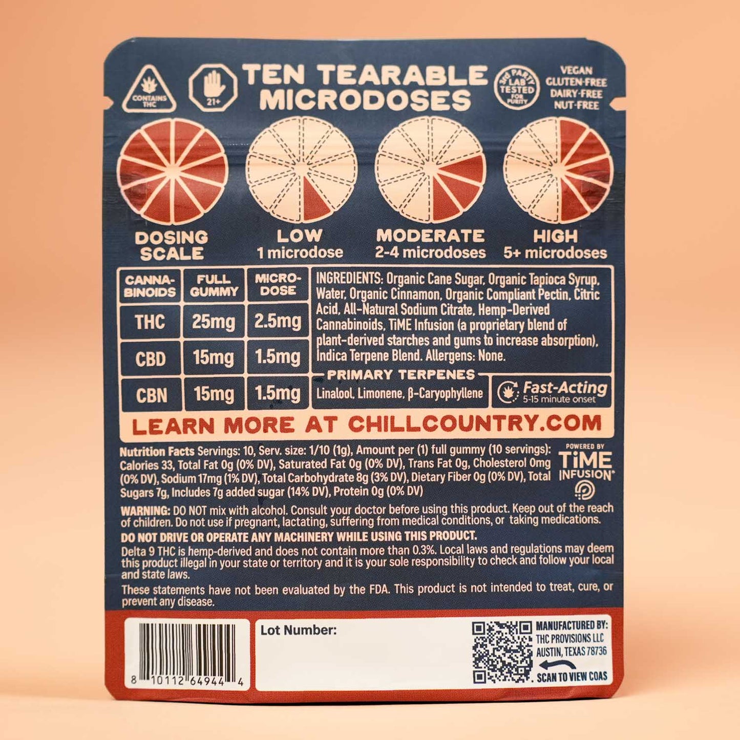 25mg Apple Cinnamon Gummies - Case of (20) 1ct Bags