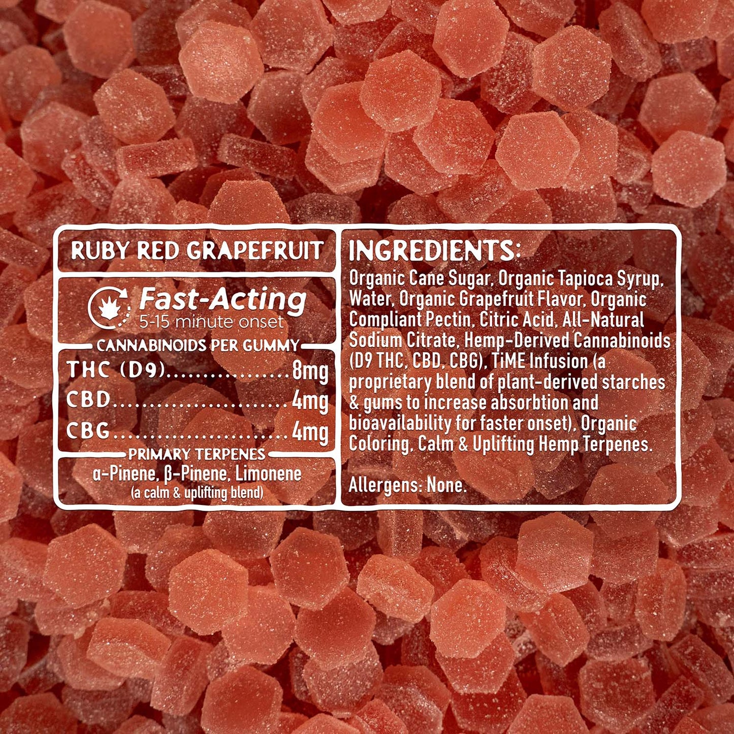 Ruby Red Grapefruit Gummies - Case of (10) 4ct Bags