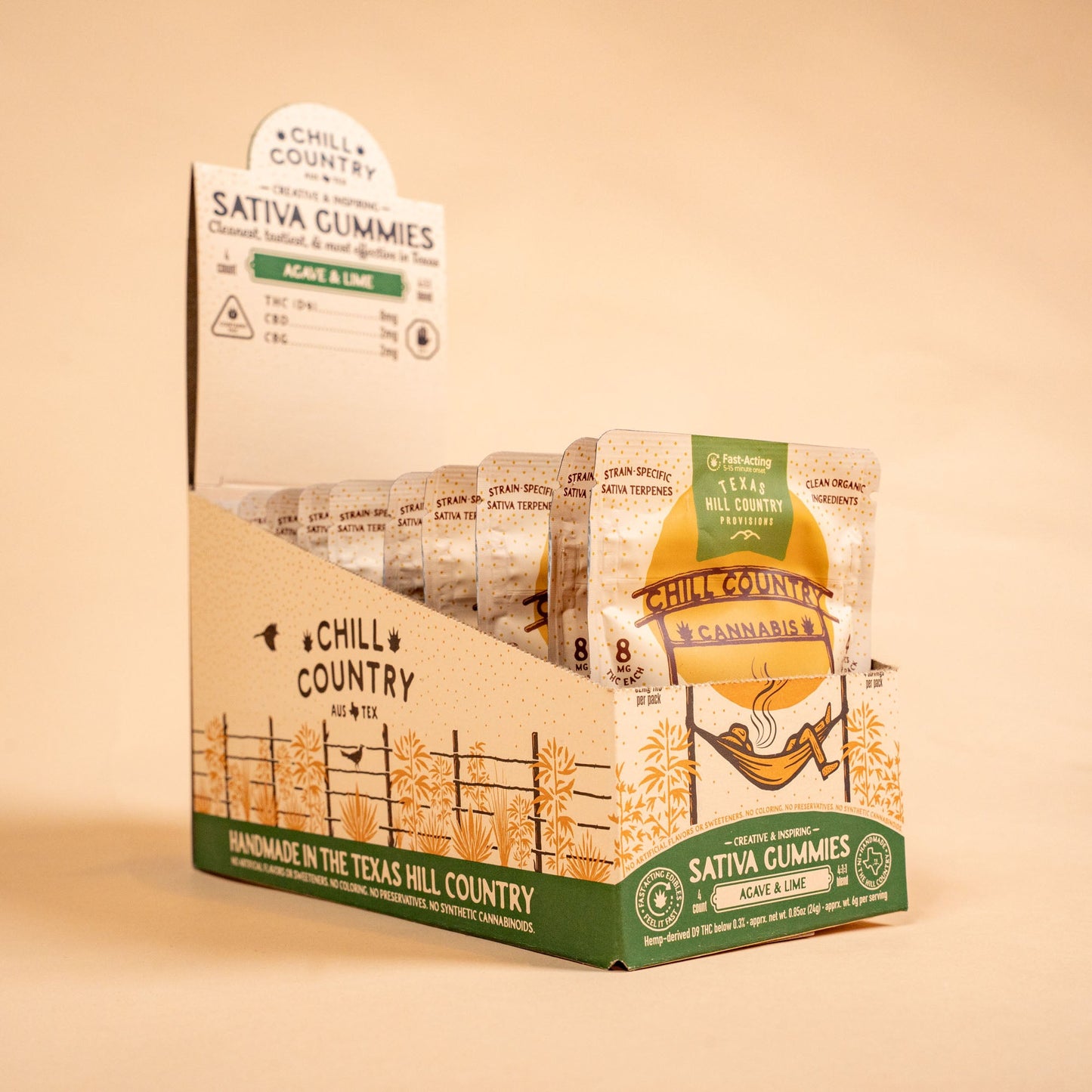 8mg Agave & Lime Gummies - Case of (10) 4ct Bags