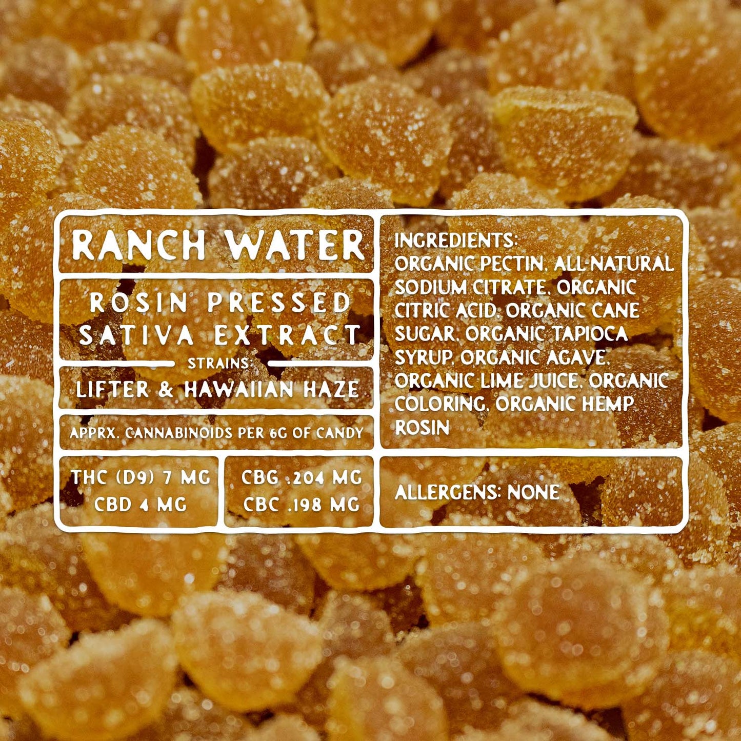 Ranch Water Rosin Gummies - Case of (12) 2ct Bags